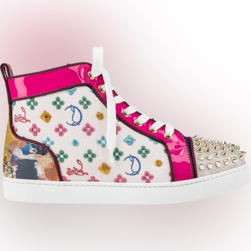 Authentic Christian Louboutin -Lou Spikes Woman Orlato Flat shoe - Size: 39 (9)